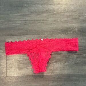 NWT Victoria’s Secret PINK Neon Lace Trim extra low rise Thong size small